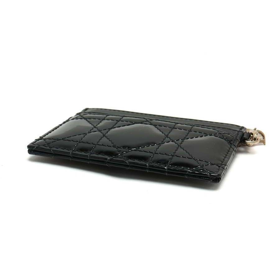 Christian Dior Lady Dior Cannage Patent Card Holder