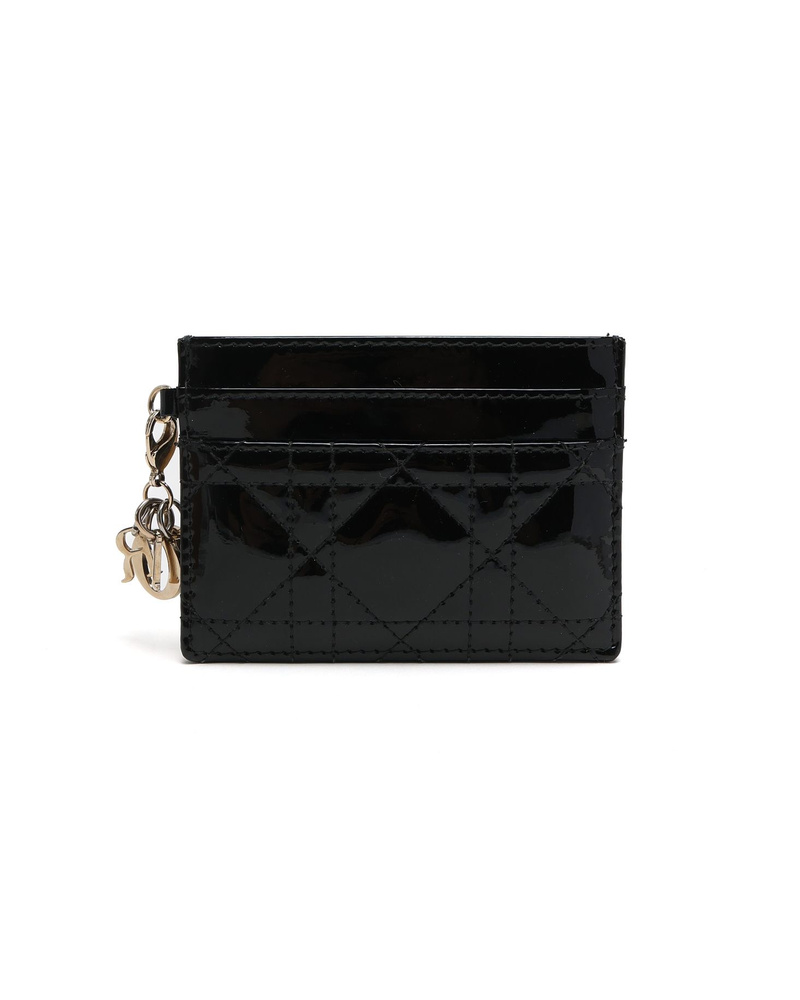 Christian Dior Lady Dior Cannage Patent Card Holder