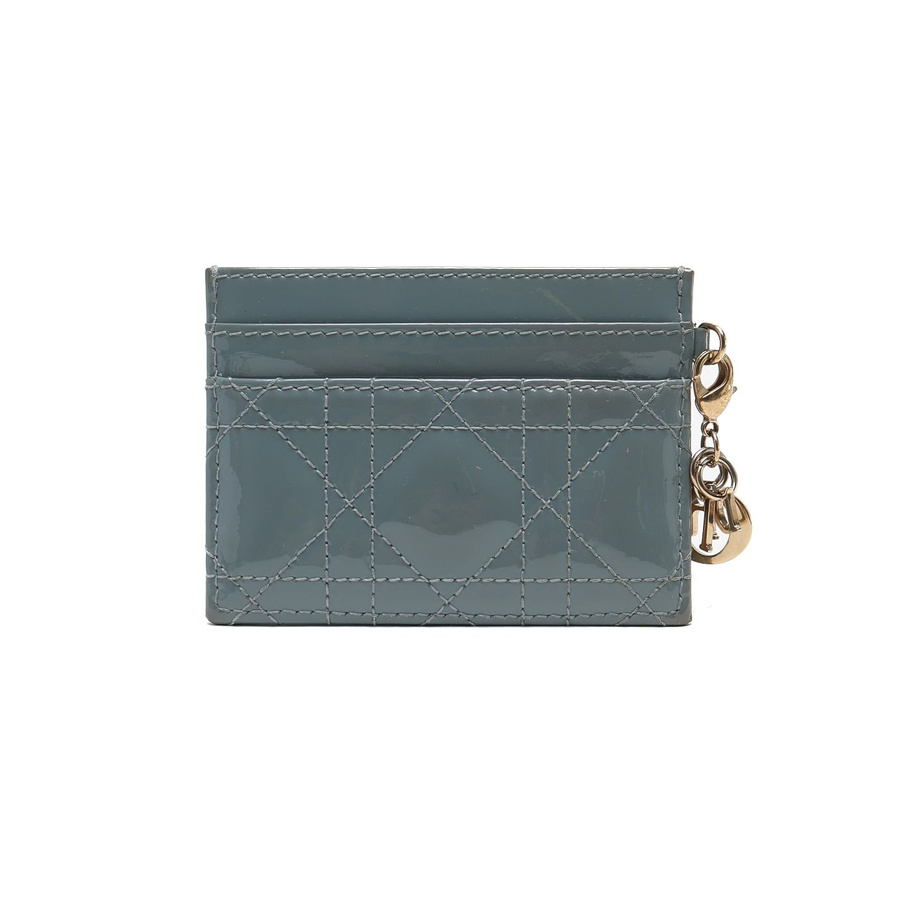 Christian Dior Lady Dior Cannage Patent Card Holder