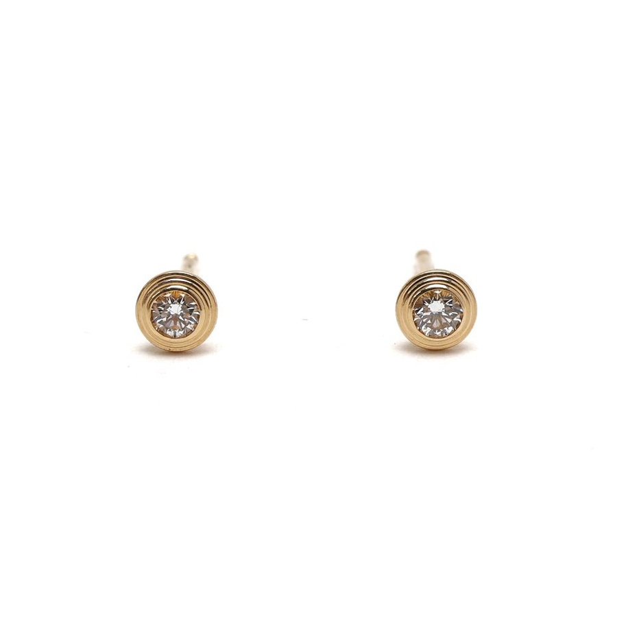 Cartier D'Amour Stud Earings 2 Diamonds 18kt Mini Model