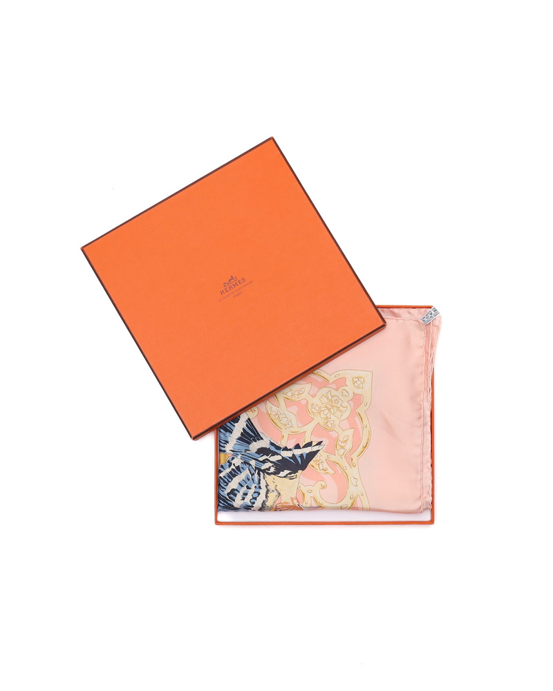 Hermès Hermes Carré 90 Oiseaux De L'Inde Et De L'Himalaya Silk Scarf