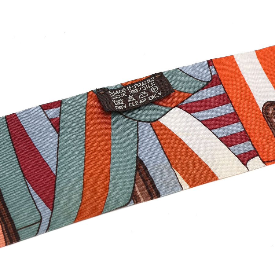 Hermès Les Sangles Silk Twilly