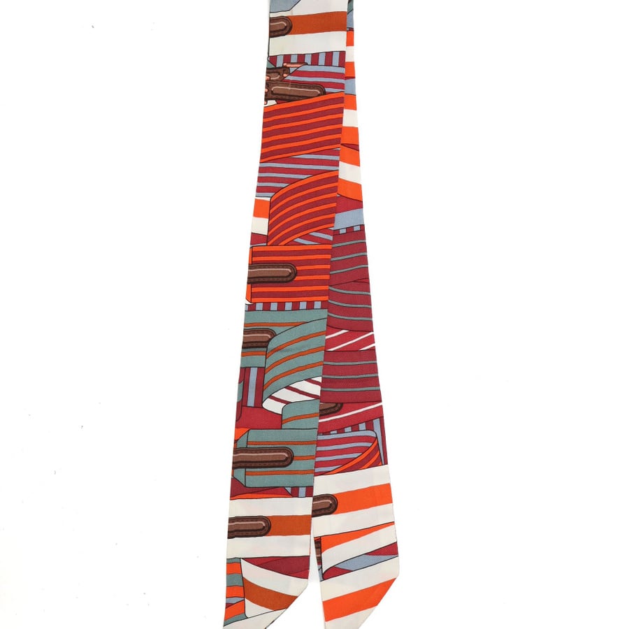 Hermès Les Sangles Silk Twilly