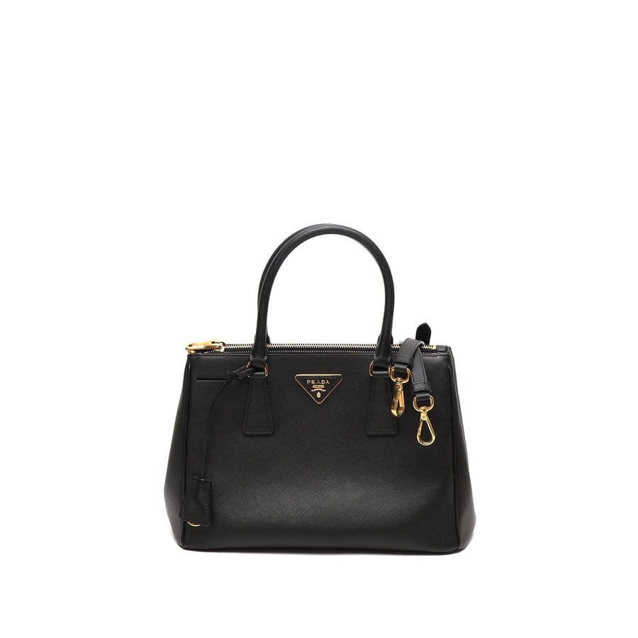 Prada Small Saffiano Lux Double-Zip Galleria Tote Bag