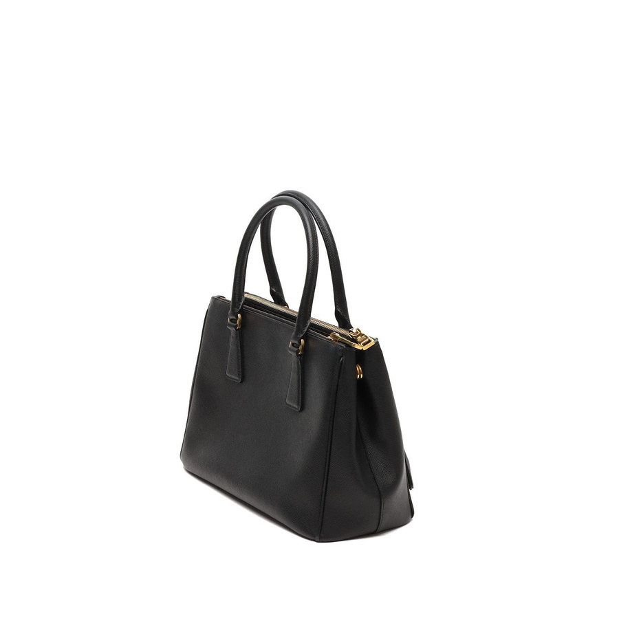 Prada Small Saffiano Lux Double-Zip Galleria Tote Bag
