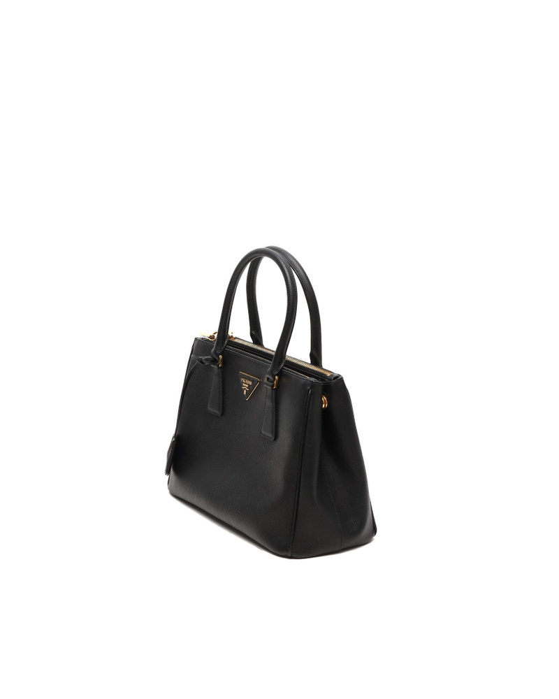 Prada Small Saffiano Lux Double-Zip Galleria Tote Bag
