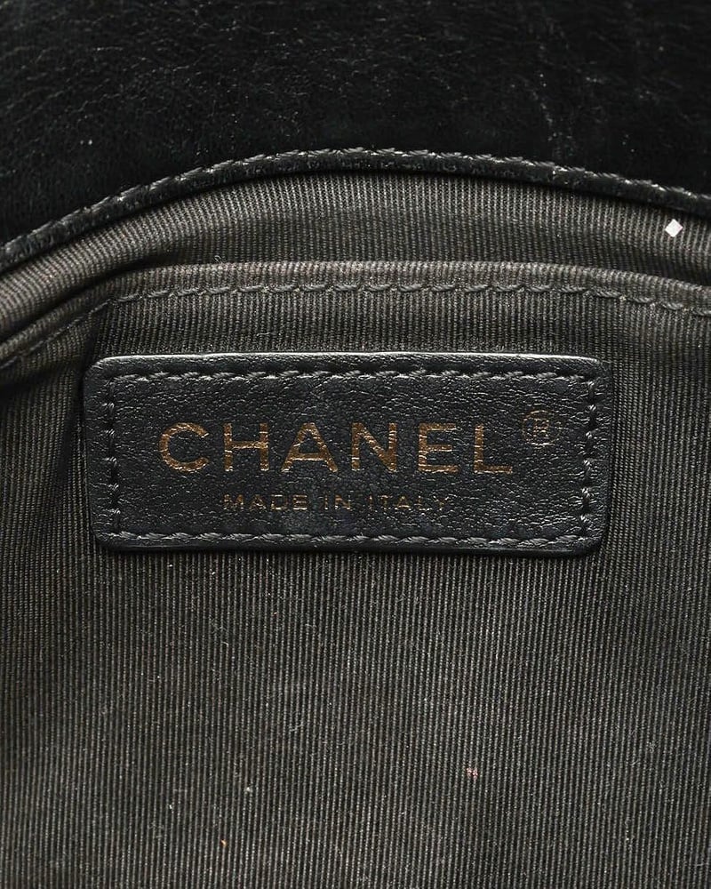 Chanel CC Surpique Chevron Flap Bag