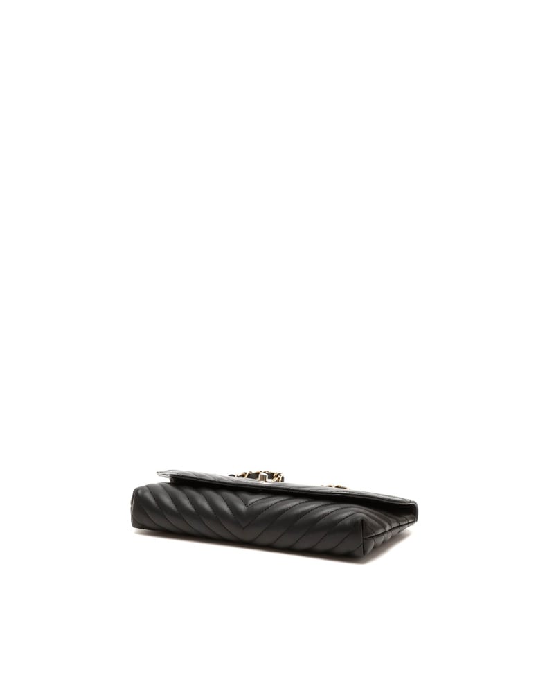 Chanel CC Surpique Chevron Flap Bag