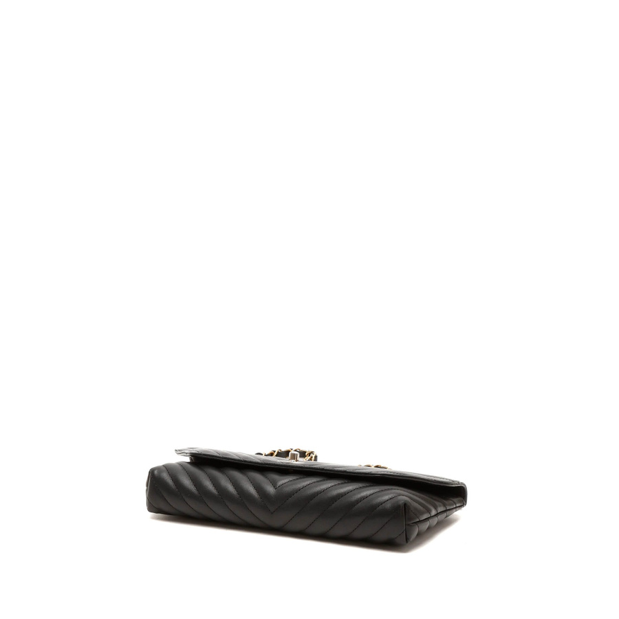 Chanel CC Surpique Chevron Flap Bag
