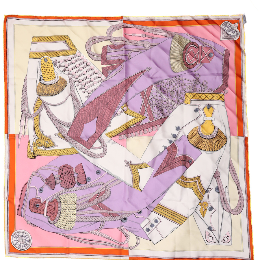 Hermès Hermes Carré 90 Zouaves et Dragons Silk Scarf