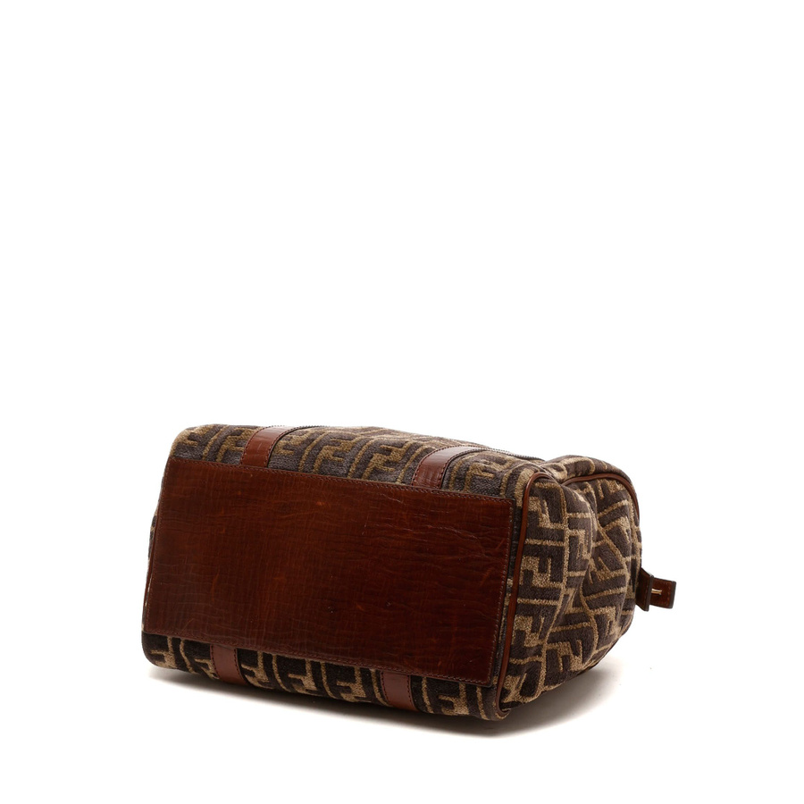 Fendi Zucca Velvet Boston Bag