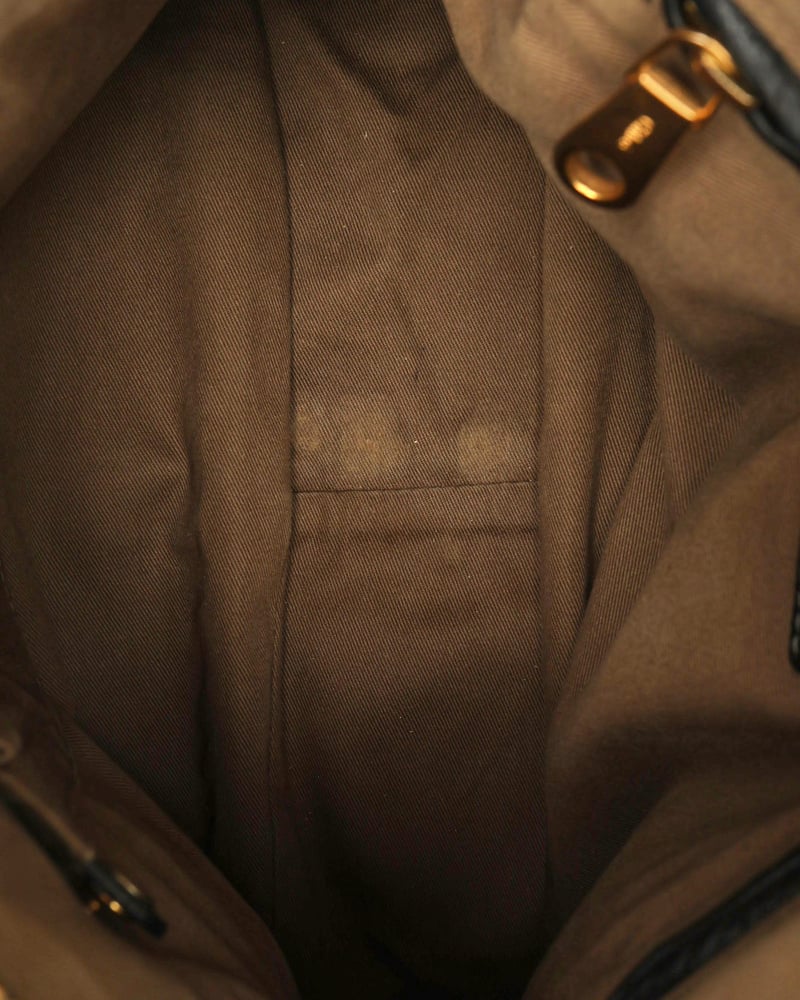 Interior view of the Chloé Marcie Tote Bag showing the fabric lining.