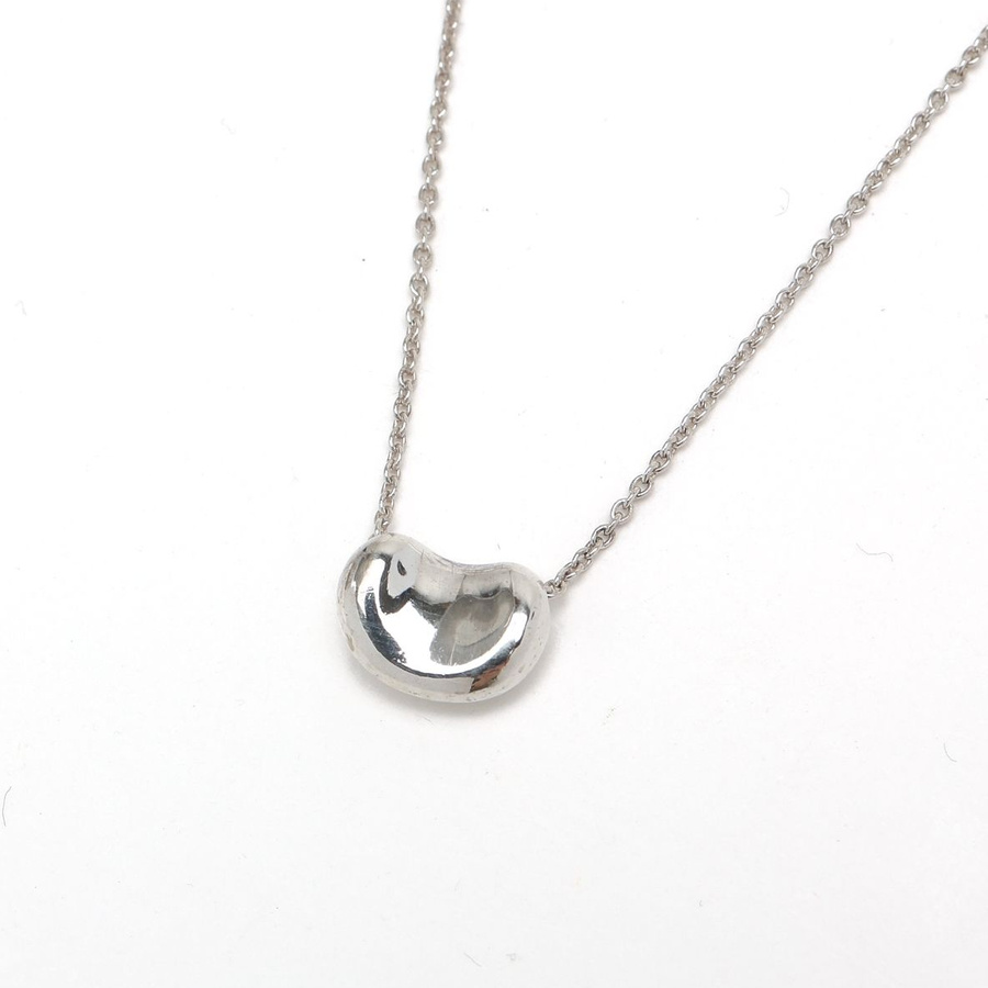Tiffany & Co Elsa Peretti Bean Silver Necklace