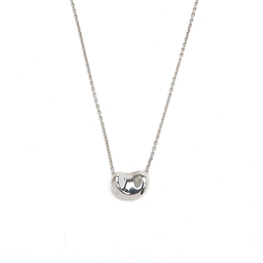 Tiffany & Co Elsa Peretti Bean Silver Necklace