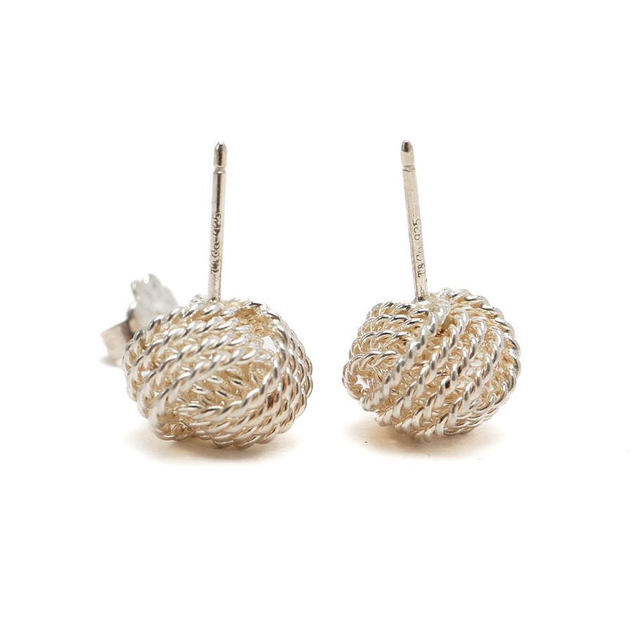 Tiffany & Co Twist Knot Silver Earrings