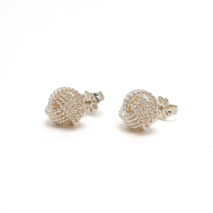 Tiffany & Co Twist Knot Silver Earrings