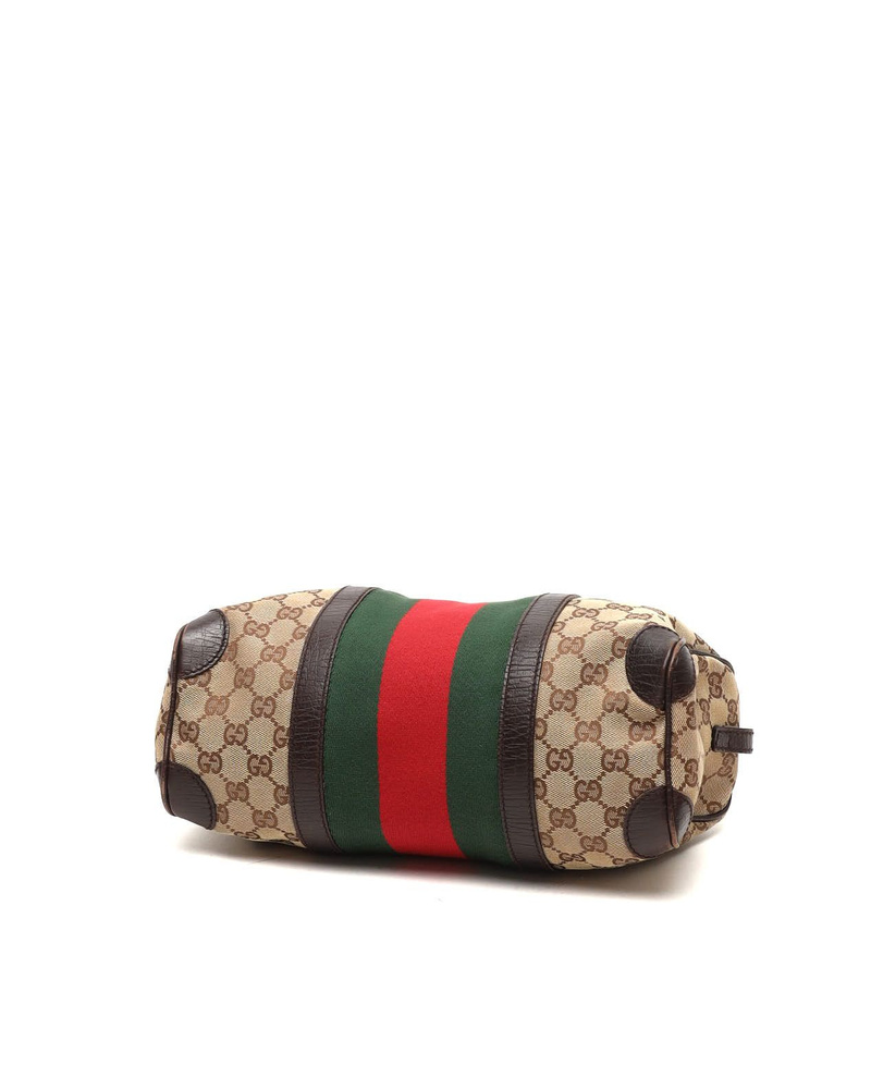 Gucci Small GG Web Boston Bag