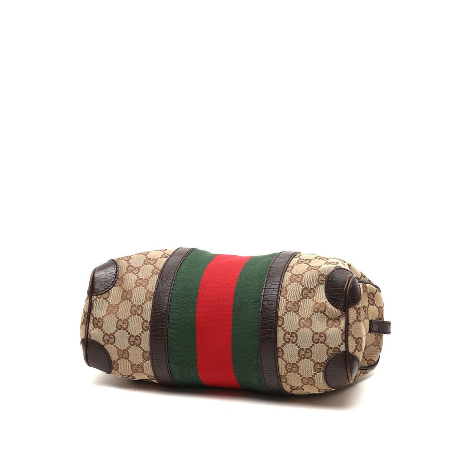 Gucci Small GG Web Boston Bag