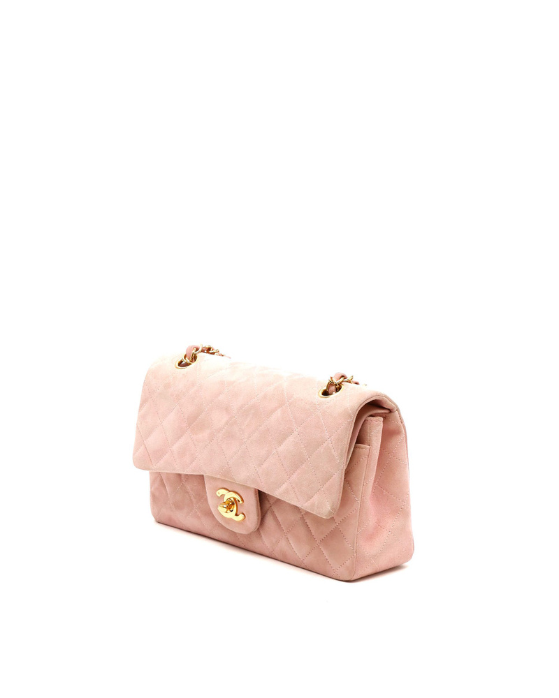 Chanel Classic Medium Suede Double Flap Bag