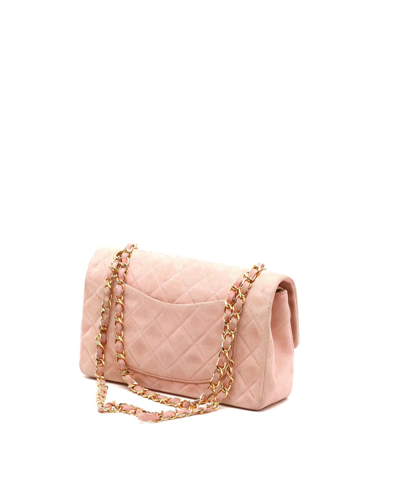 Chanel Classic Medium Suede Double Flap Bag