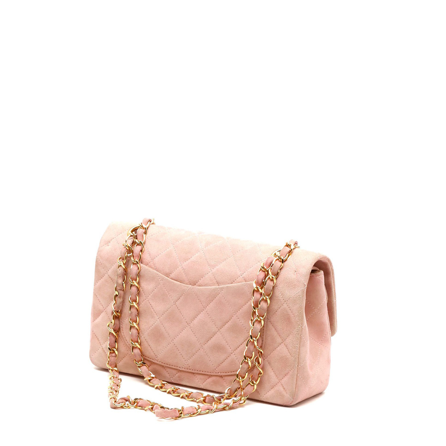 Chanel Classic Medium Suede Double Flap Bag