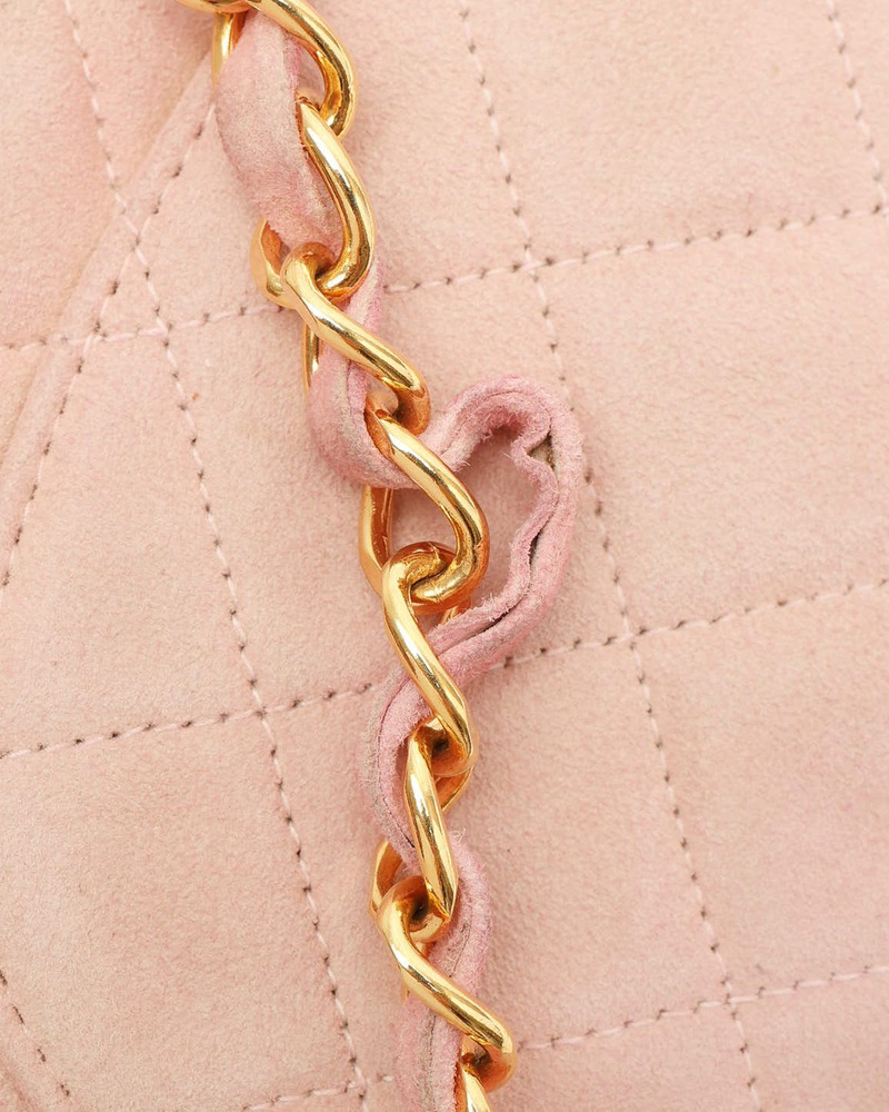 Chanel Classic Medium Suede Double Flap Bag