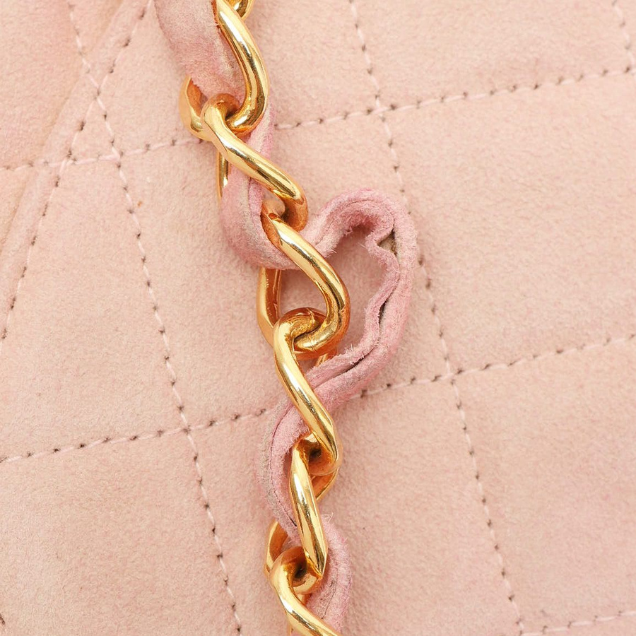 Chanel Classic Medium Suede Double Flap Bag