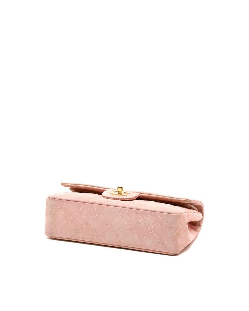 Chanel Classic Medium Suede Double Flap Bag