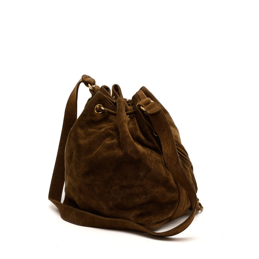 Chanel Coco Mark Drawstring Fringe Bag