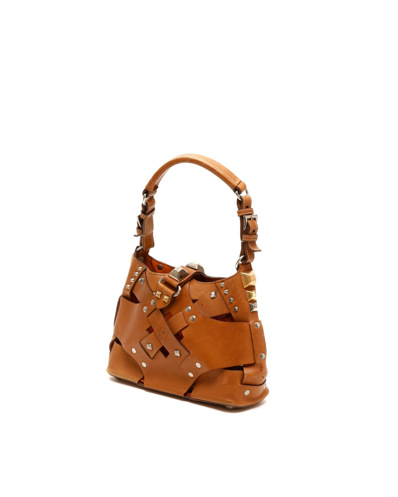Prada Lattice Stud Hobo Bag