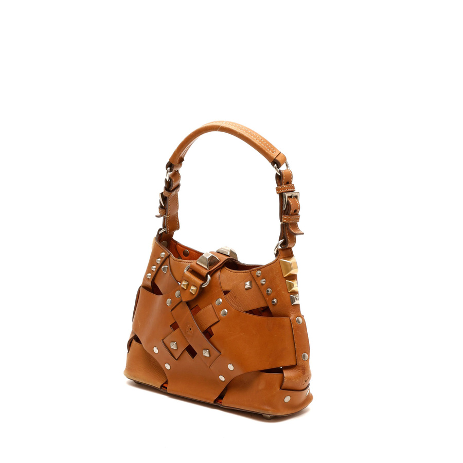Prada Lattice Stud Hobo Bag
