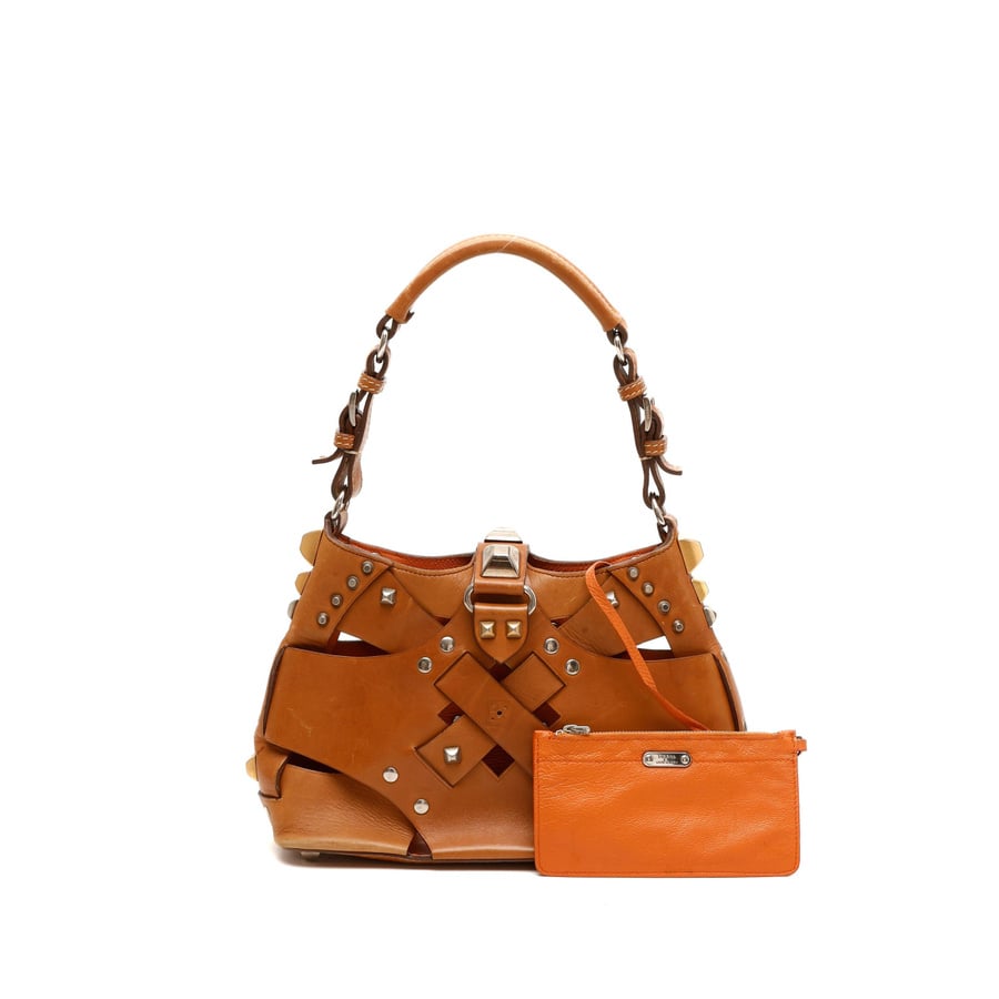 Prada Lattice Stud Hobo Bag