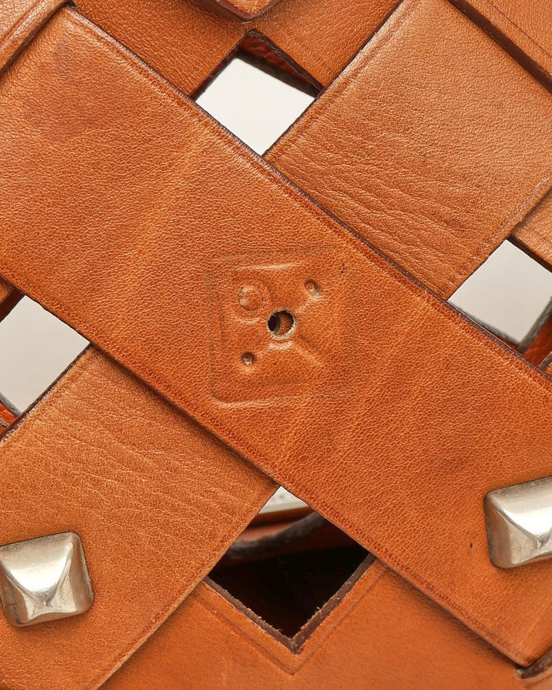 Prada Lattice Stud Hobo Bag
