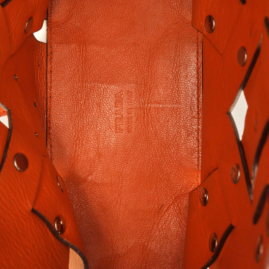 Prada Lattice Stud Hobo Bag