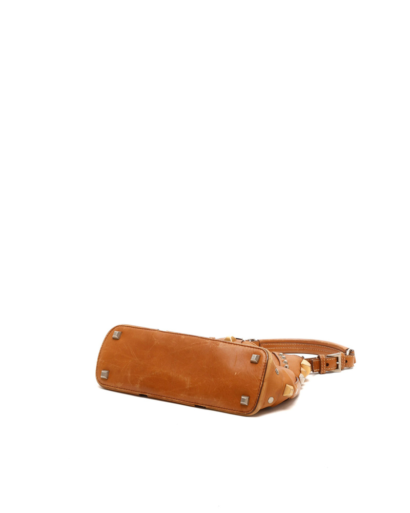 Prada Lattice Stud Hobo Bag