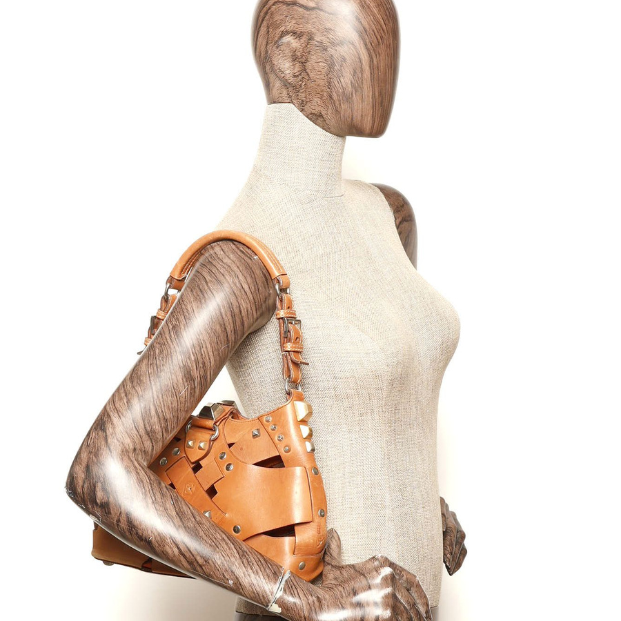 Prada Lattice Stud Hobo Bag