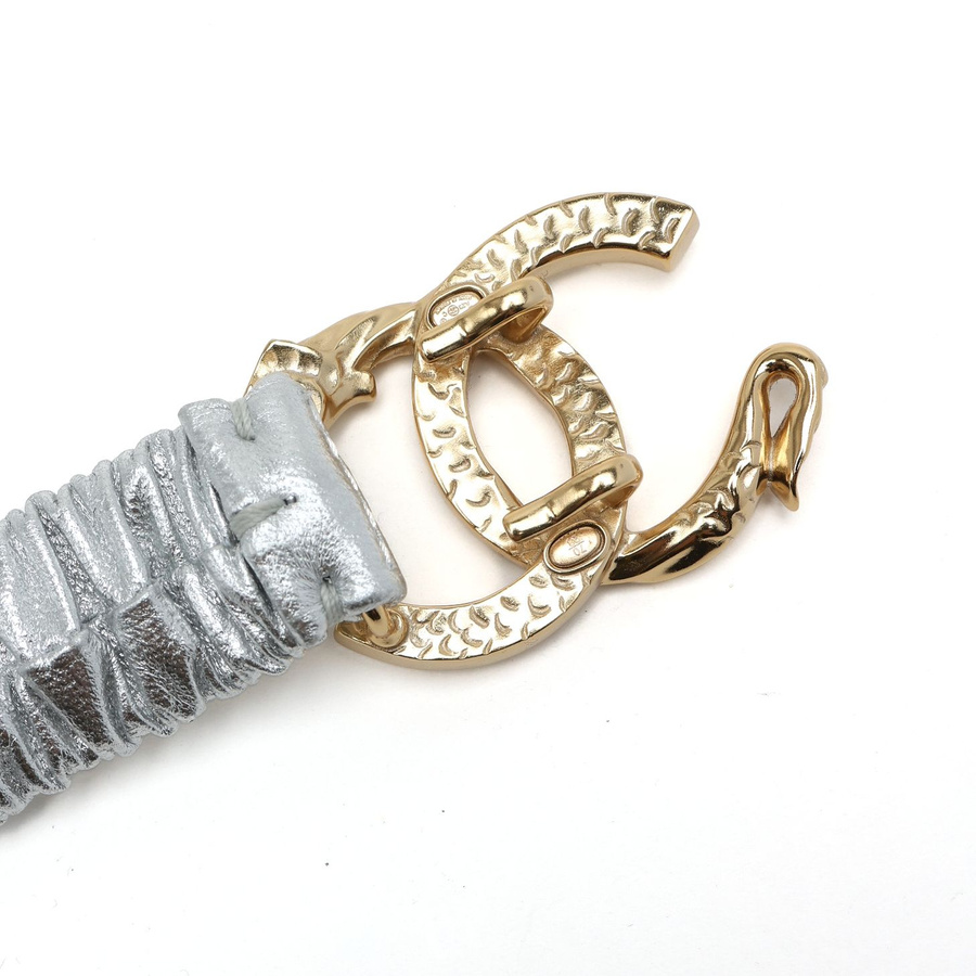 Chanel Coco Mark Rhinestone Waist Belt, Size 70