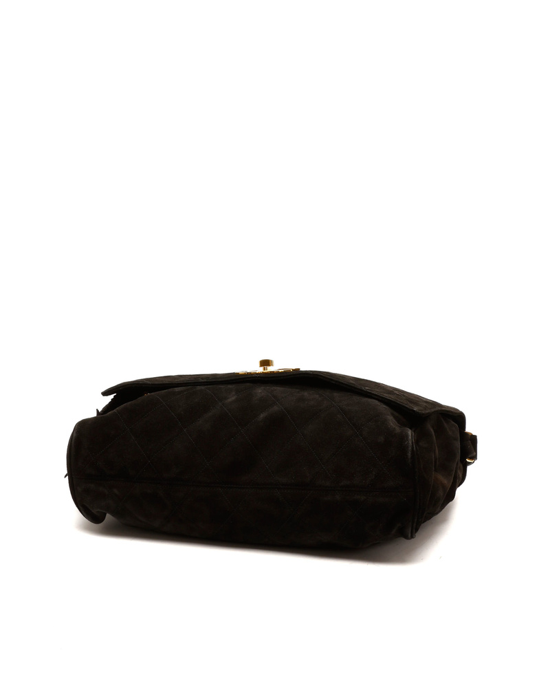 Chanel CC Suede Tassel Messenger Flap Bag