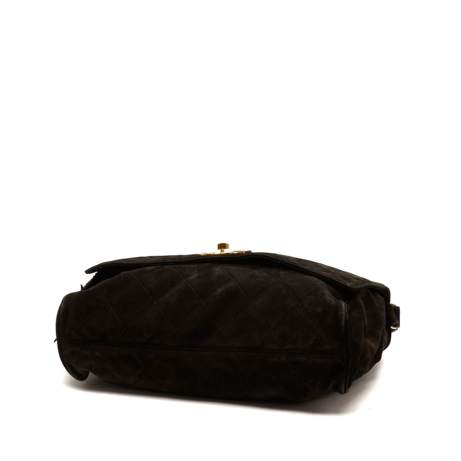 Chanel CC Suede Tassel Messenger Flap Bag