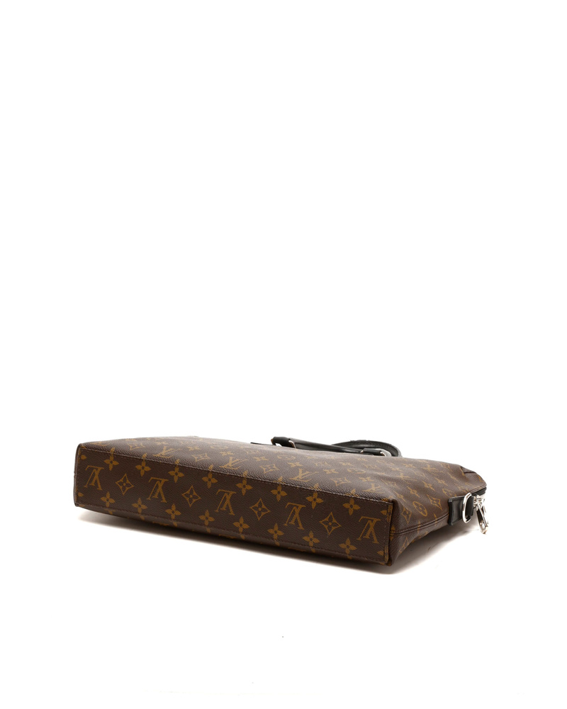 Louis Vuitton Monogram Macassar Porte-Document Jour Business Bag