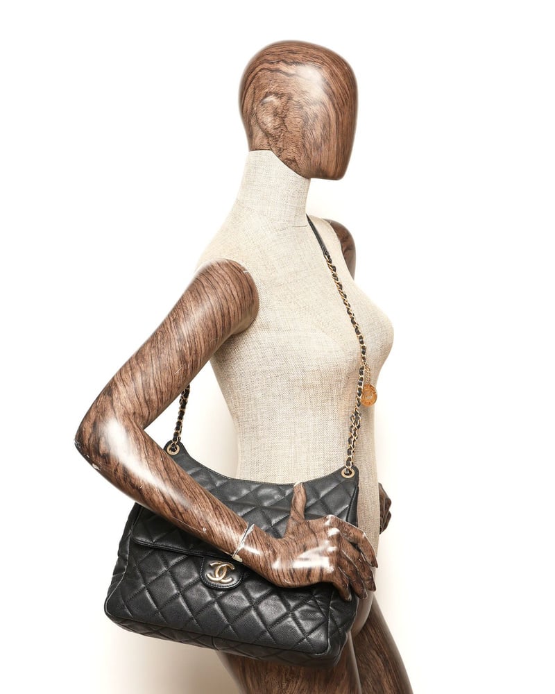 Chanel Caviar Large Wavy CC Bag