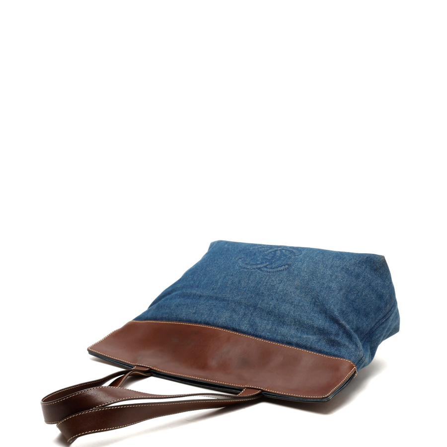 Chanel Coco Mark Denim Tote Bag