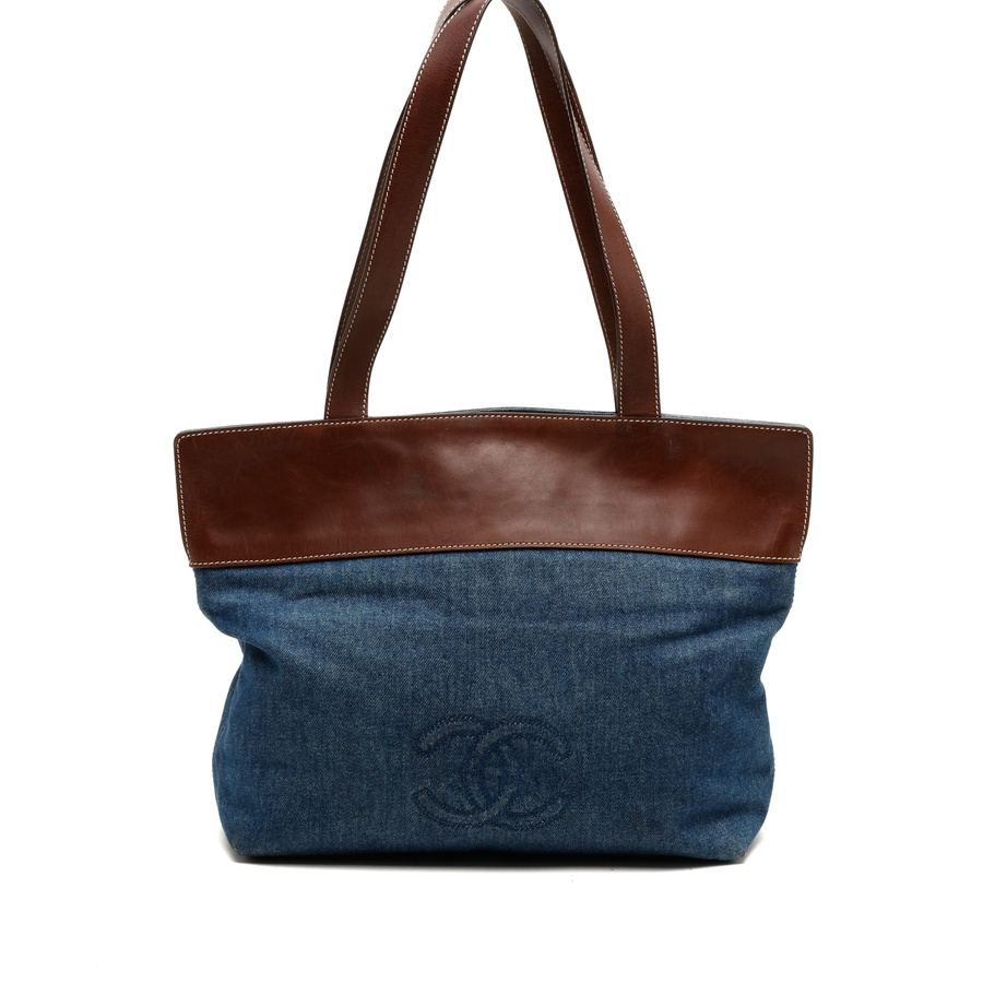 Chanel Coco Mark Denim Tote Bag