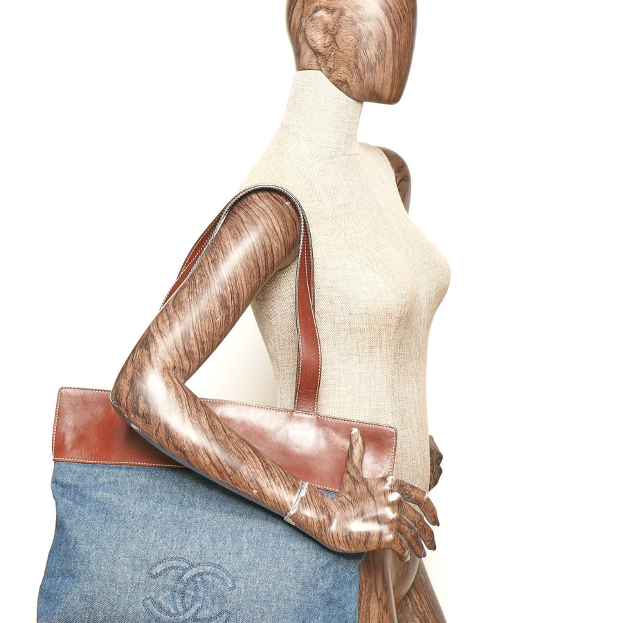 Chanel Coco Mark Denim Tote Bag