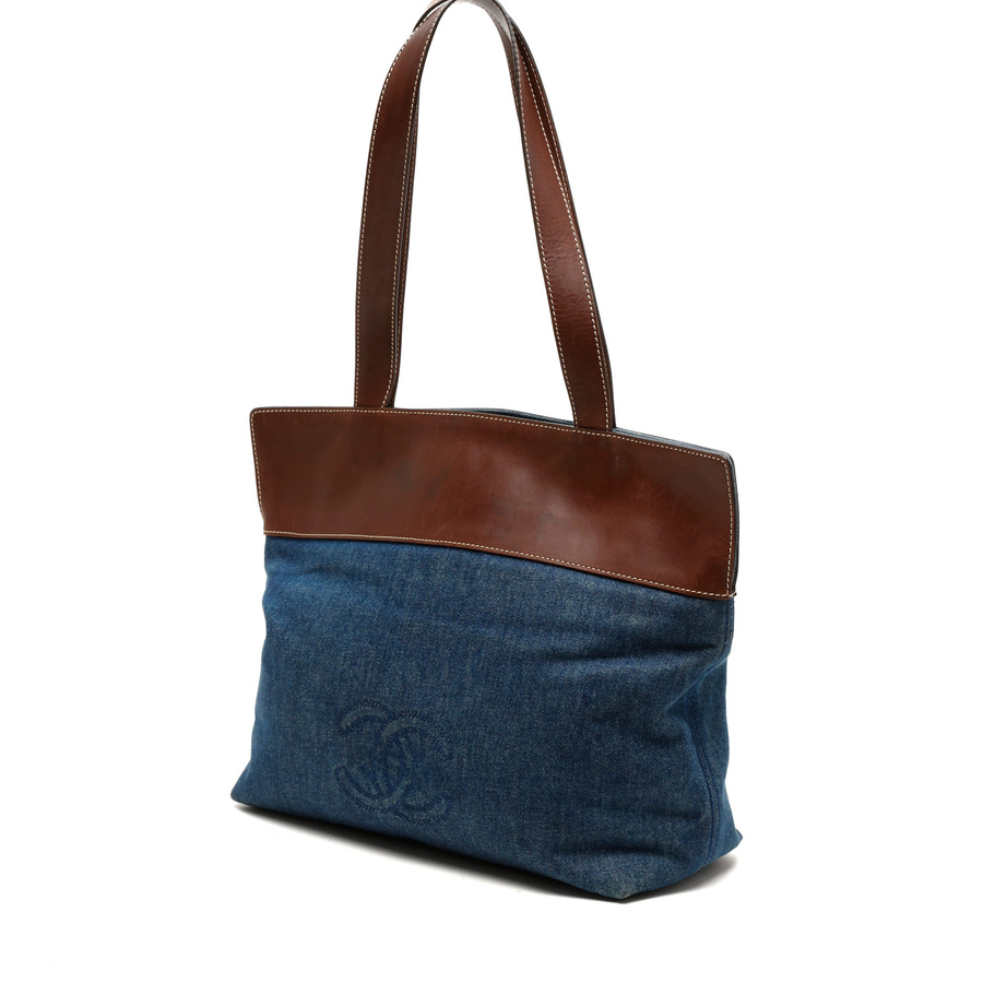 Chanel Coco Mark Denim Tote Bag