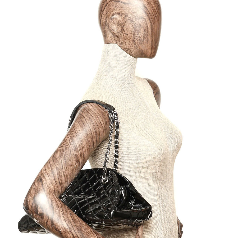 Chanel Patent Just Mademoiselle Bowling Bag