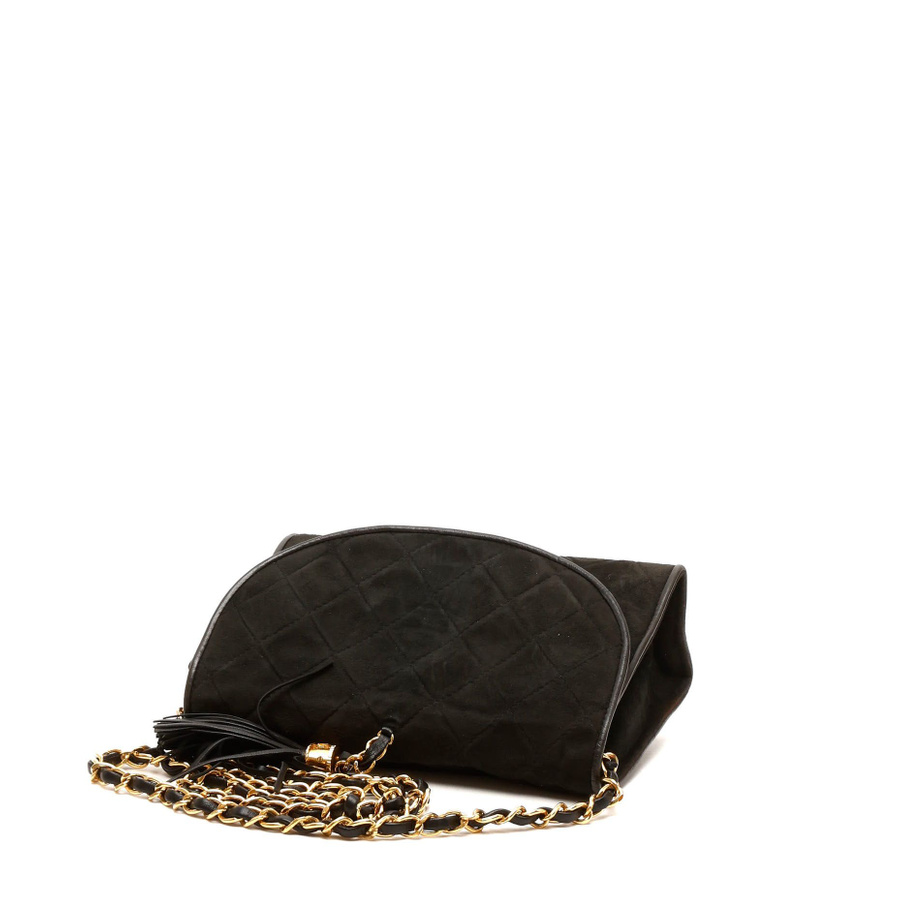 Chanel Suede Tassel Flap Bag