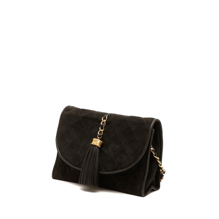 Chanel Suede Tassel Flap Bag
