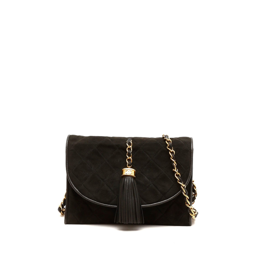 Chanel Suede Tassel Flap Bag