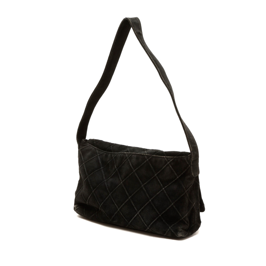 Chanel CC Suede Flap Bag